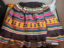 Seminole Native American Patchwork Skirt Women  s Vintage Hand Made