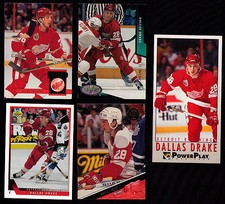Dallas Drake Detroit Red Wings 9 DIFF ROOKIES Fleer Donruss Pinnacle Topps Score