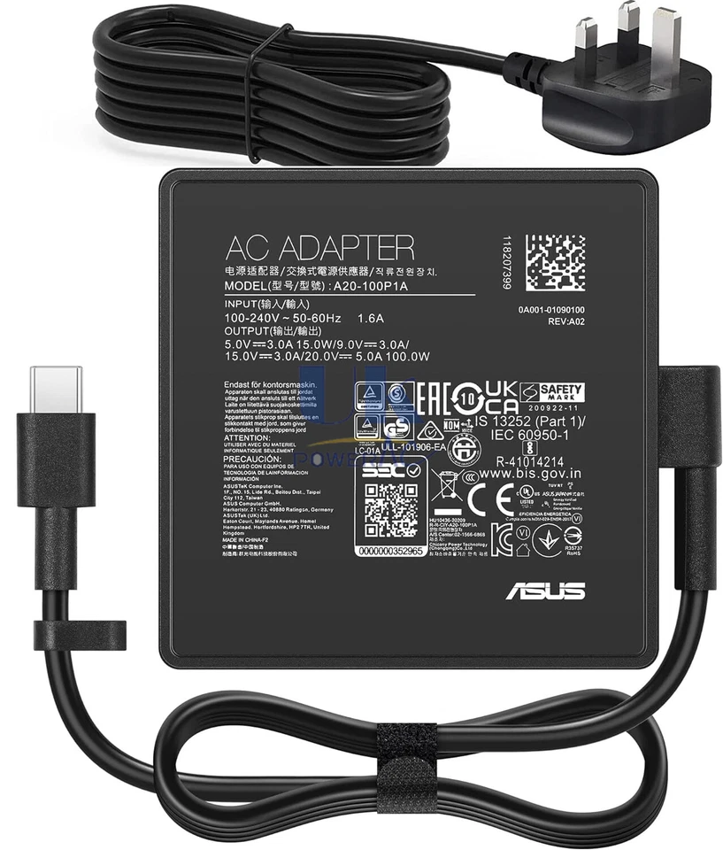 ASUS Genuine 100W USB-C Fast Charger G713IH-R7G1650 G713IM-R7R3060 Power Adapter - Image 2 of 4