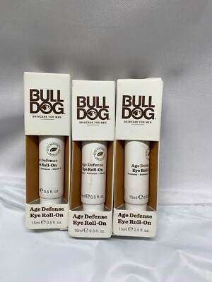 *LOT OF 3*Bulldog Age Defense Eye Roll-On- 0.5 oz Each *New
