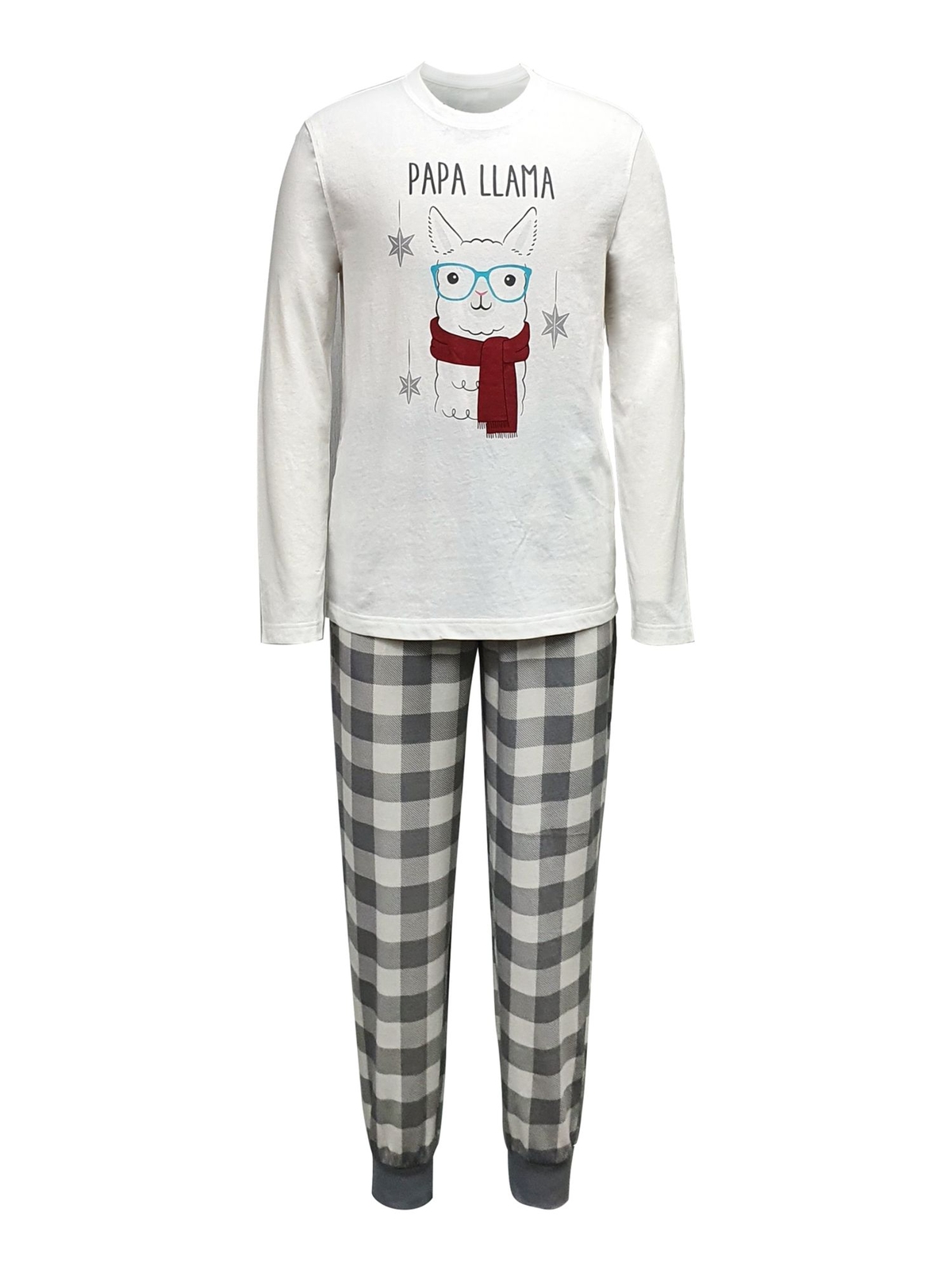 Family PJs Intimates Gray Set Plaid Holiday Pyjamas Set