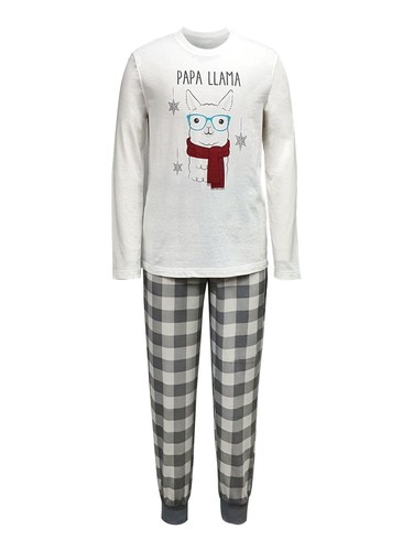 Family PJs Intimates Gray Set Plaid Holiday Pyjamas Set
