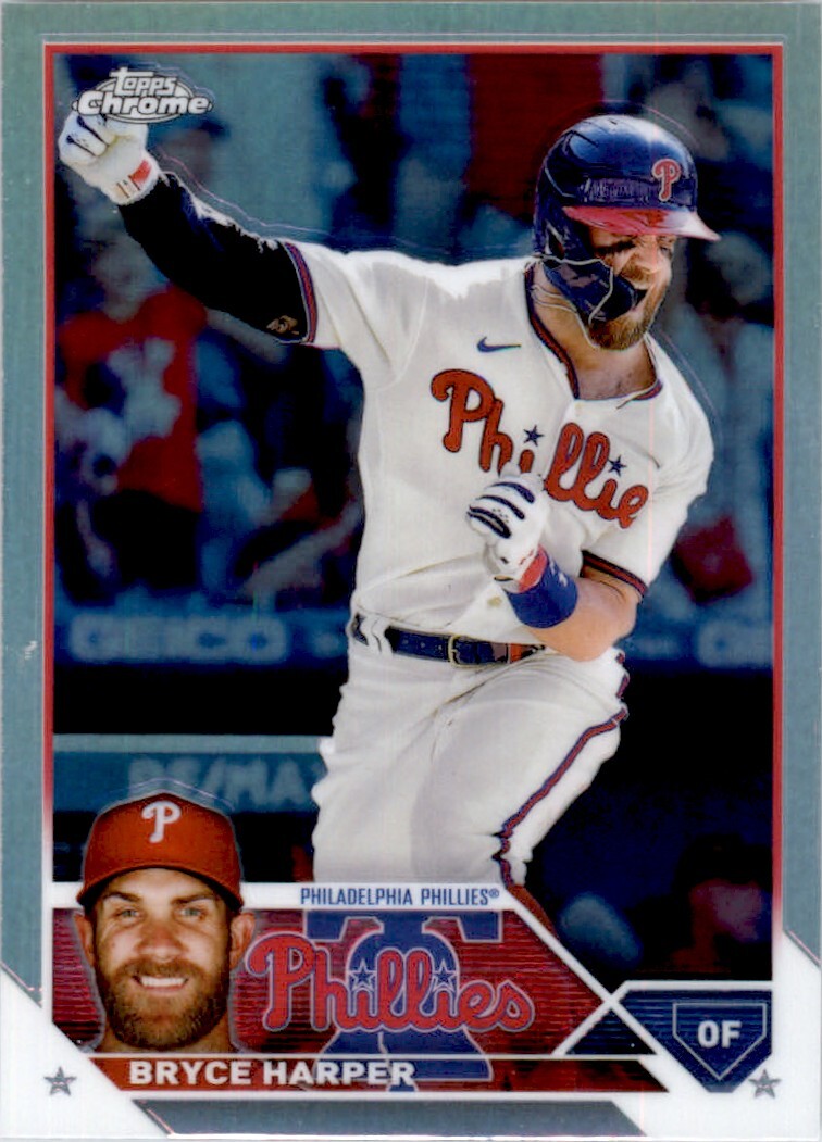 2023 Topps Chrome Refractor Bryce Harper Philadelphia Phillies #3