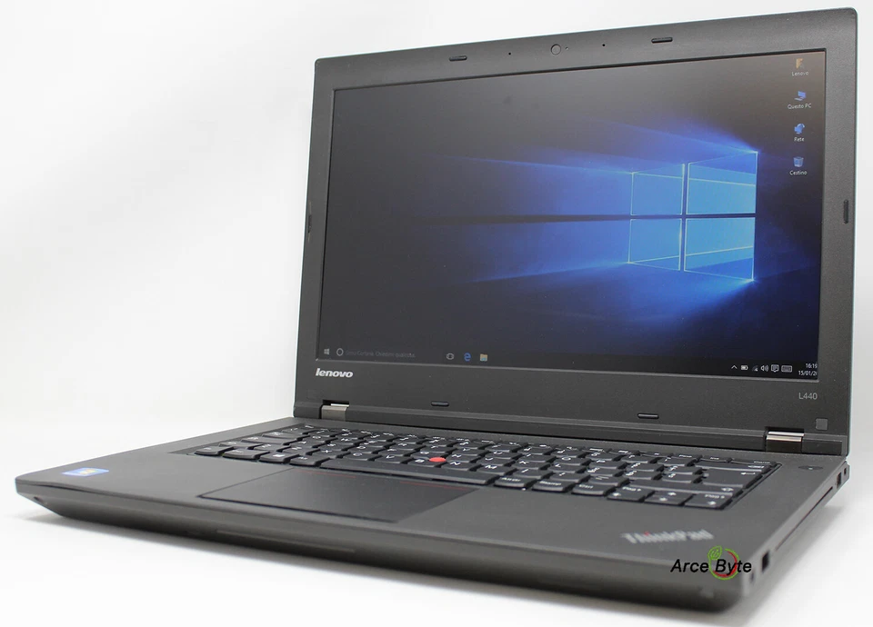 NOTEBOOK LENOVO THINPAD L440 14" PC PORTATILE COREi5 SSD 250GB RAM 8G WIN 10 A - Immagine 3 di 4