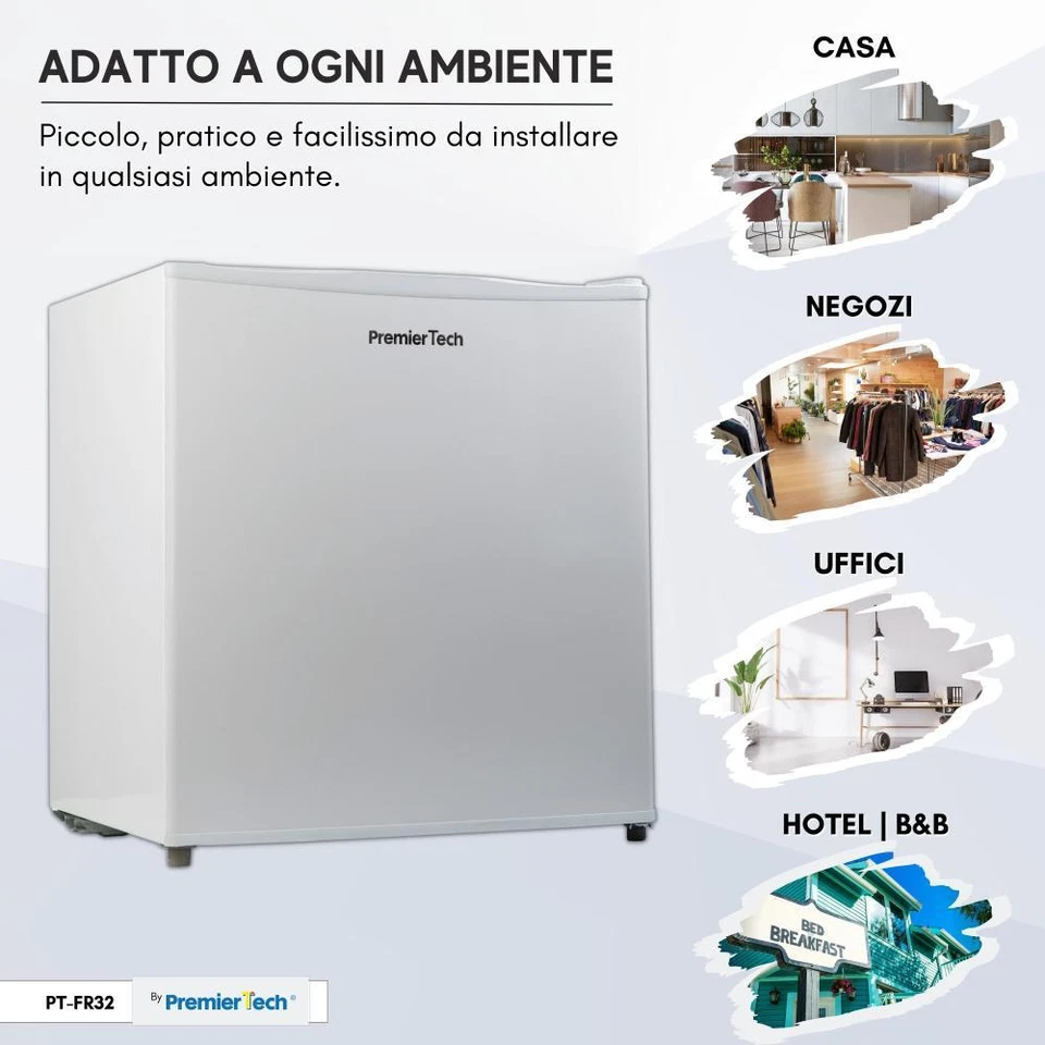 PremierTech PT-FR32 Mini Congelatore Freezer Verticale 31 litri 4Stelle Classe E - Immagine 2 di 4