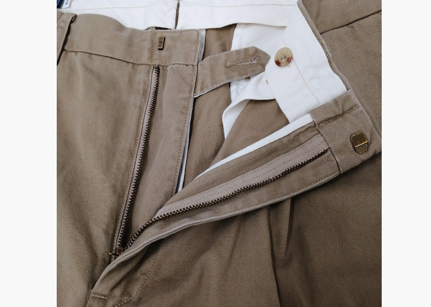 Ralph Lauren POLO by Ralph Lauren two-pleat linen pants, men's size W34. linen white type Vintage Second Hand main image 0