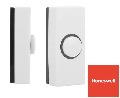 Weiße Türklingel verdrahtet mit schwarzem Knopf - Premium Türklingel - Honeywell D814