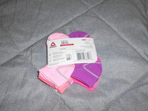 NUEVO, Reebok Niñas Corte Bajo Paquete de 6 Rendimiento Entrenamiento Control de Humedad Talla S - Imagen 2 de 3