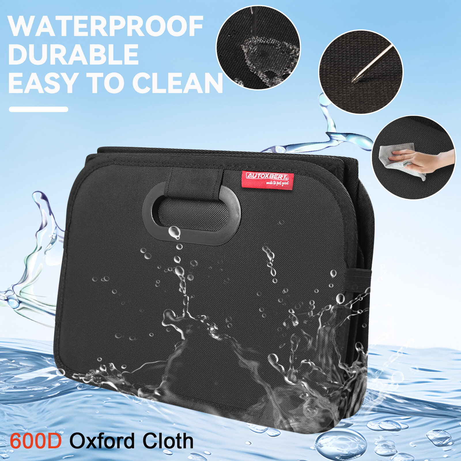 Trunk Cargo Organizer Collapsible Storage Bag for Car Truck Interior 35L Net Kid