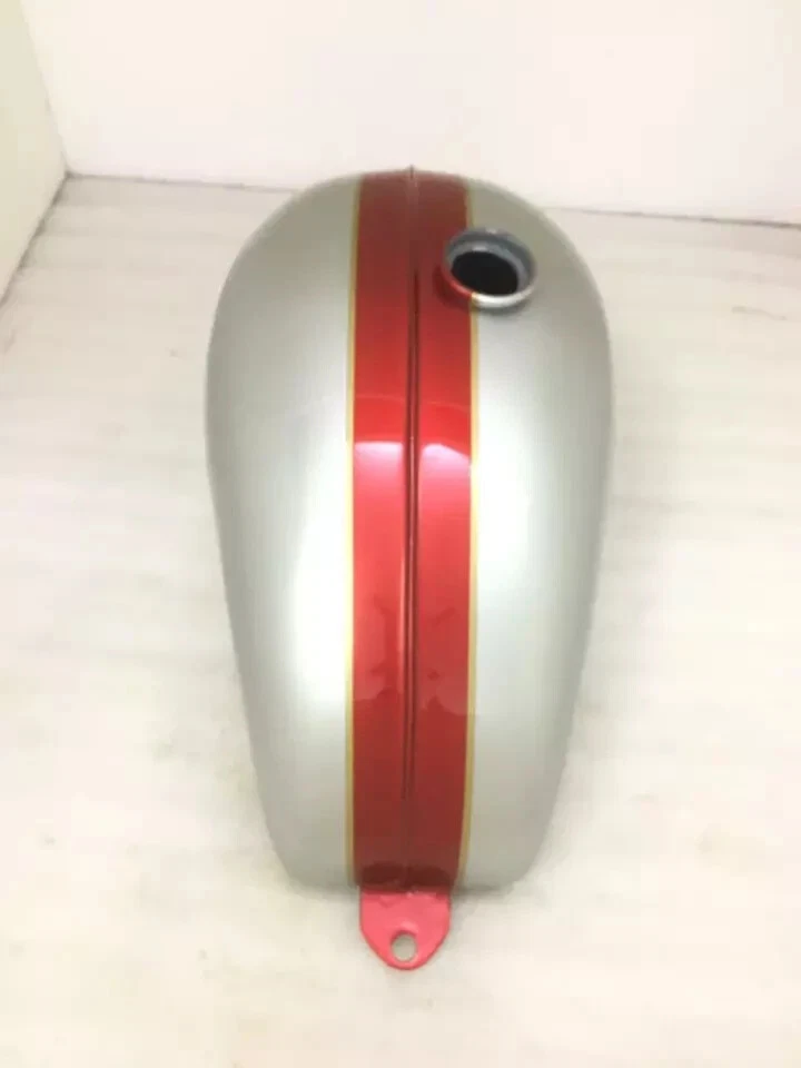 Triumph T120 Bonneville Cherry & Silver Steel Petrol Fuel Gas Tank |Fit For - Изображение 3 из 4