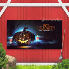 Happy Halloween Trick or Treat Banner Sign