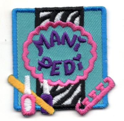 MANI PEDI Iron On Patch Beauty Girls