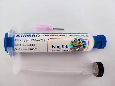 KINGBO Flussmittel Flux RMA-218  No Clean  10cc  + Nadel + Kolben
