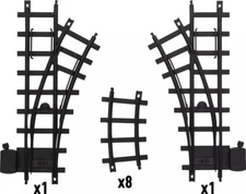 Lionel Ready-to-Play 10-Piece Inner Loop Black Plastic Track Pack