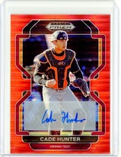 2022 Panini Prizm Draft Picks FOTL Red Pulsar CADE HUNTER AUTO RC Rookie 4/9