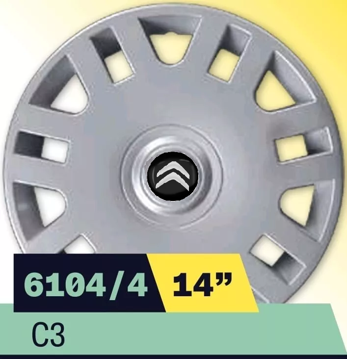 Copricerchio Argento Per Citroen C1 2005-2014 | Borchia Plastica 14 Pollici Singola - Foto 7