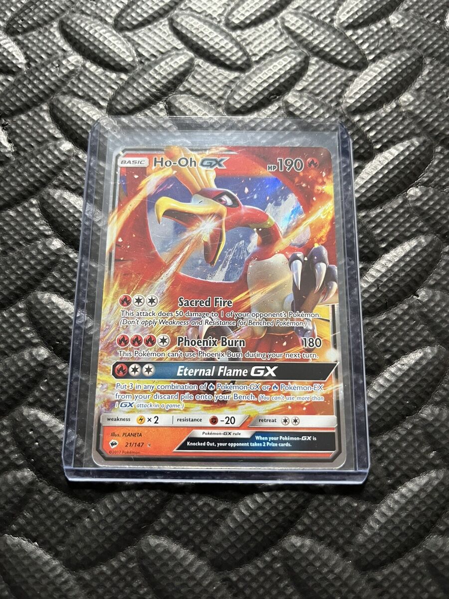 Ho-Oh GX 21/147 Near Mint Ultra Rare Burning Shadows Full Art