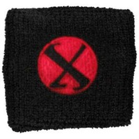 Christina Aguilera Men's X Athletic Wristband Black Terry Cloth Christina Aguilera Men's X Athletic Wristband Black Terry Cloth