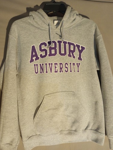 Asbury University Hoodie Pullover Sweatshirt Kids S Gray Long Sleeve Spell out - Picture 8 of 8