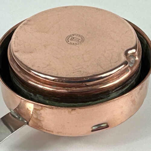 Vintage Small Copper Copper Burner and Matching Lid Stamped Wagner West Germany - Picture 10 of 17