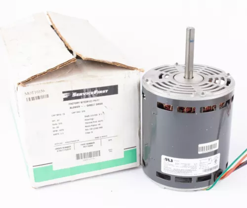 US Motors K55HXZT-8950 Furnace Blower Motor, 0.9HP, 575VAC, 1Ph, 1075RPM, 2-Spd