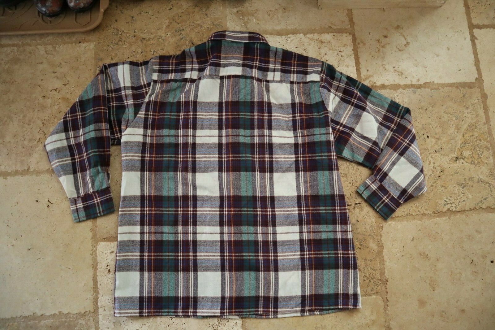 Multicolored Plaid BACKPACKER Buttonfront LS Shir… - image 5