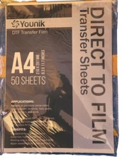 DTF Transfer Film-A4(8.3" x 11.7") 50 Sheets Premium PET Heat Direct to Film...