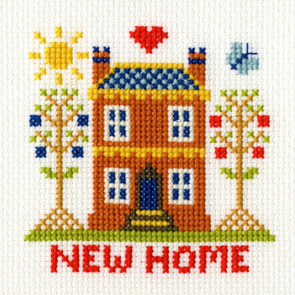 New Home Greetings Card Cross Stitch Kit by Bothy Threads