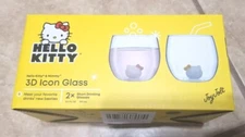 Joy Jolt x Hello Kitty & Mimmy 3D Icon Drinking Glass Set
