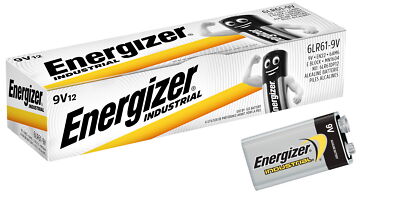 12x 9V E-Block Batterie von Energizer Industrial Alkaline MN1604 EN22 6LR61