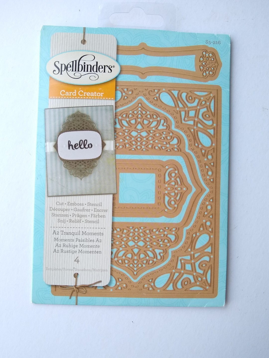 Spellbinders Die Set Card Creator A2 Tranquil Moments S5-216 Cardmaking 4pc Rare