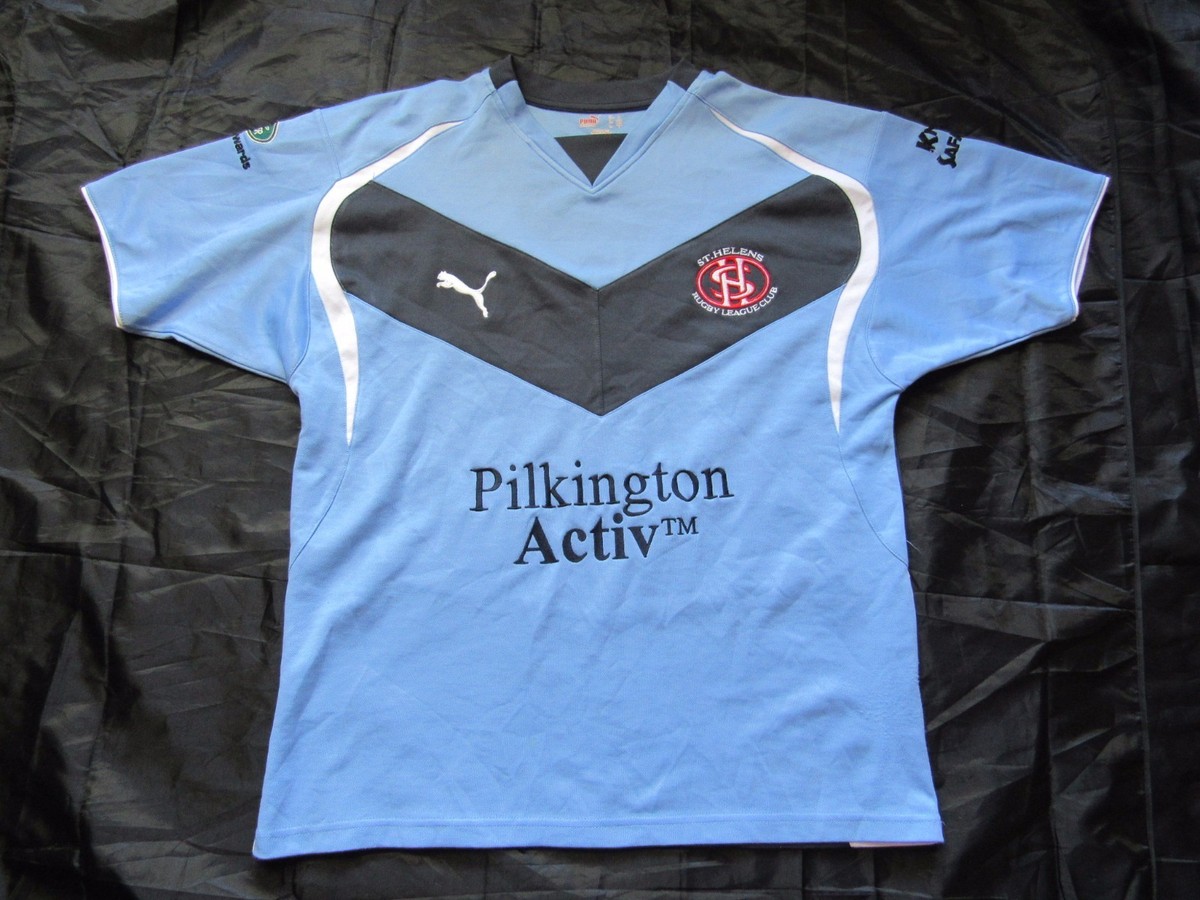 St Helens RFC RUGBY shirt jersey PUMA 2008 The Saints Red V trikot adult  SIZE L