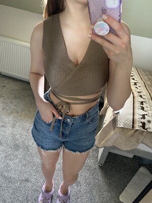 Zara knitted wrap top UK