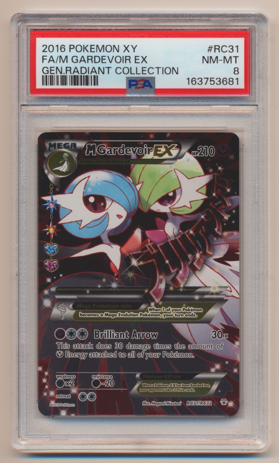 PSA 8 Pokemon Generations Radiant Collection FA M Gardevoir EX RC31/RC32 NM/MINT