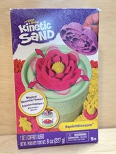Kinetic Sand, SquishBlossom Blooming Flower w/8oz Neon Yellow  Pink