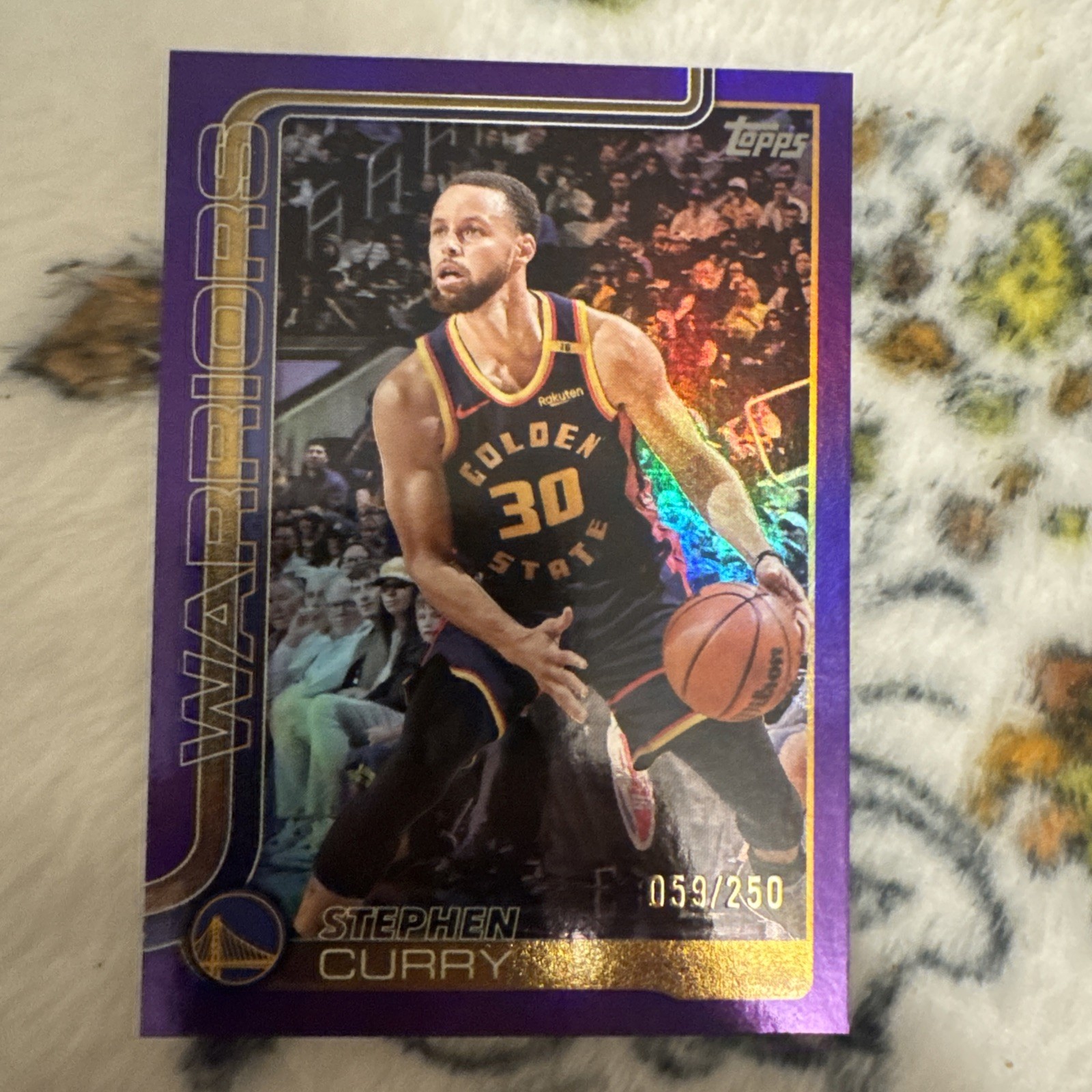 2025-26 Topps Stephen Curry Purple Rainbow /250 #135 Golden State Warriors JJ5