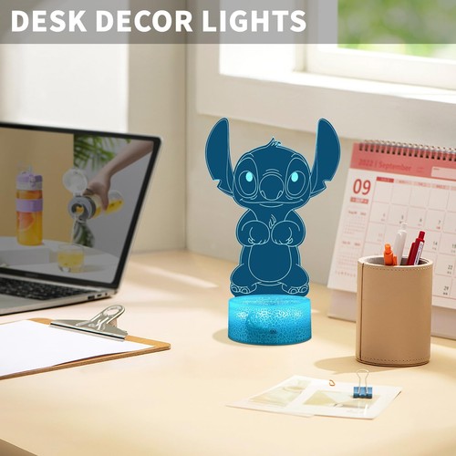 Stitch Decorative Lamp, 3D Night Light Dimmable LED Room Décor, 16 Colors Cha... - Picture 5 of 7