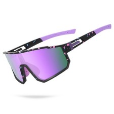 MVPTGRS Youth Baseball Sunglasses for Boys Small, Black Frame Purple Lenses