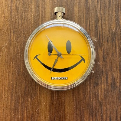 Vintage 1996 Timex Joe Boxer Yellow Smiley Ticking Face Ring 19mm Watch Works Vintage Collectible 1996 Timex Joe Boxer Ladies Rotating  main image 3