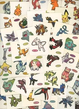 RANDOM LOT (100) - Pokemon Daiichi Pan Japanese Bread Sticker Set Collection