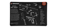 TekMat Smith&Wesson M&P 11"x17" Black-Gray Rubber Cleaning Mat -R17-SW-MP-SHIELD