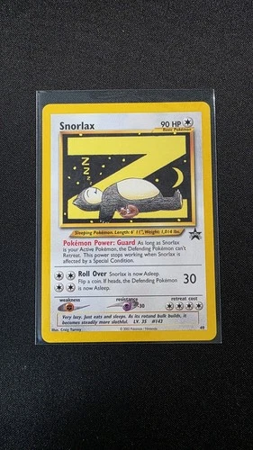 Snorlax 49/53 WOTC Black Star Promo Card 2002 Vintage pokemon 49