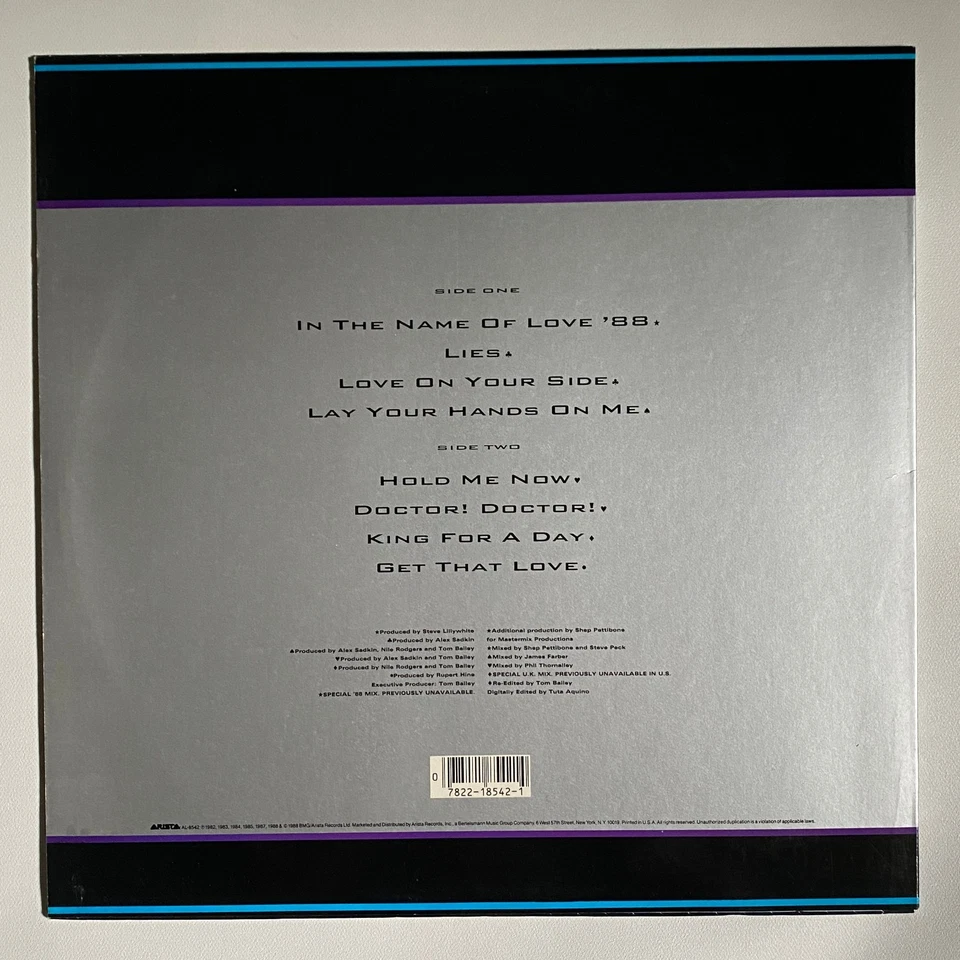 THOMPSON TWINS - The Best Of Greatest Mixes 1988 LP RECORD RARE🔥🔥VG+/NM VINYL Foto 2 de 4