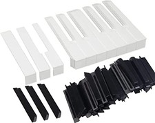 Jiayouy 88 Key Piano Keytops Plastic Piano Key Tops Replacement Black  White