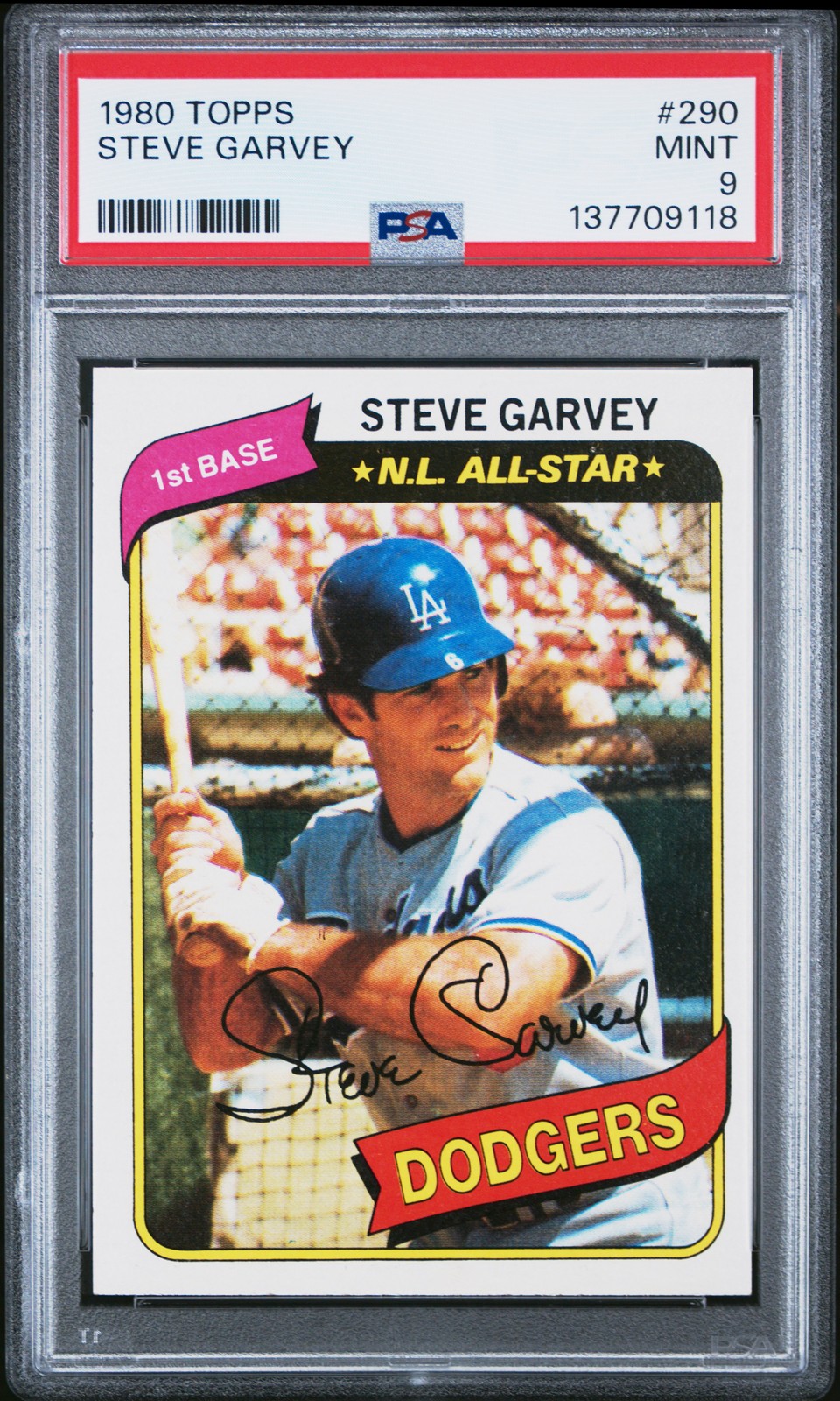 1980 TOPPS #290 STEVE GARVEY PSA 9