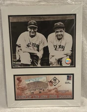 2001 GEHRIG & RUTH Yankees Commemorative Issue USPS Cover & Stamp w/ Photo