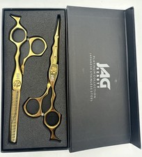 Professional Hair Cutting Shears 6 inch Golden Japanese 440C Barber Scissors Pro
