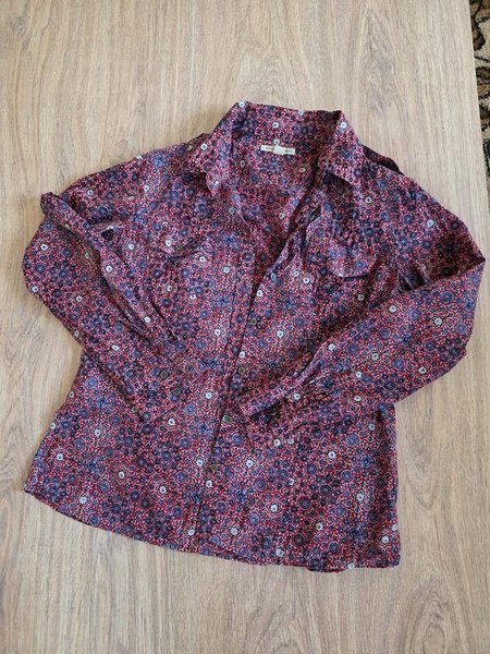 Women Banana Republic Shirt Navy Cotton L
