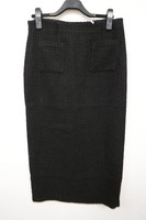 NA-KD Damen Rock Rib Knitted Midi Skirt Schwarz 1787-000102 Gr.38 Neu