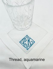Embroidered, Cocktail Napkins, 6 or 12, Doubl...